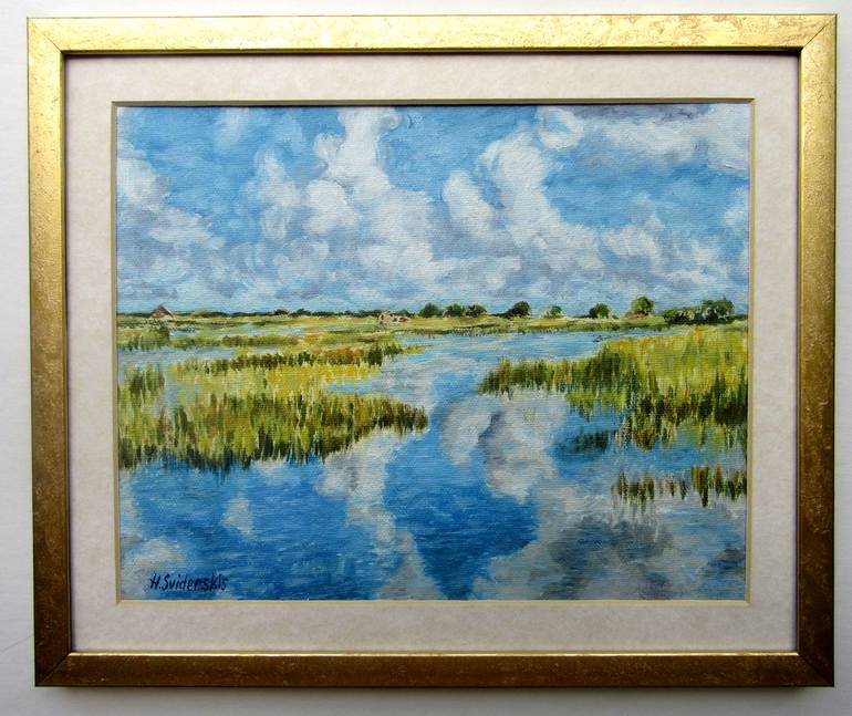 Original Impressionism Landscape Painting by Helen Sviderskis