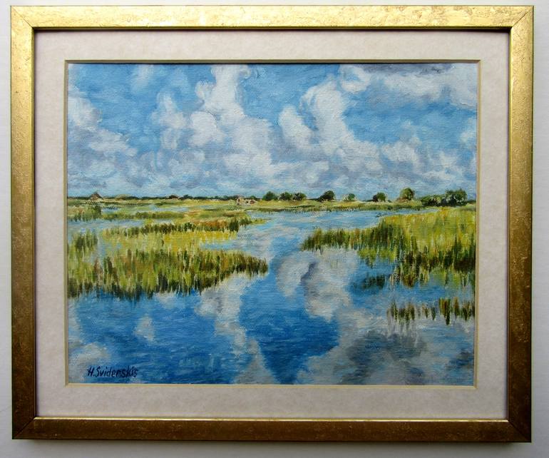 Original Impressionism Landscape Painting by Helen Sviderskis