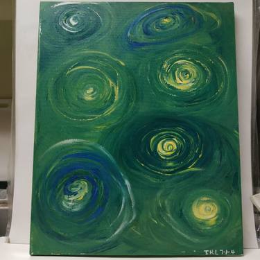 Original Abstract Expressionism Abstract Painting by Ting Hua Liu