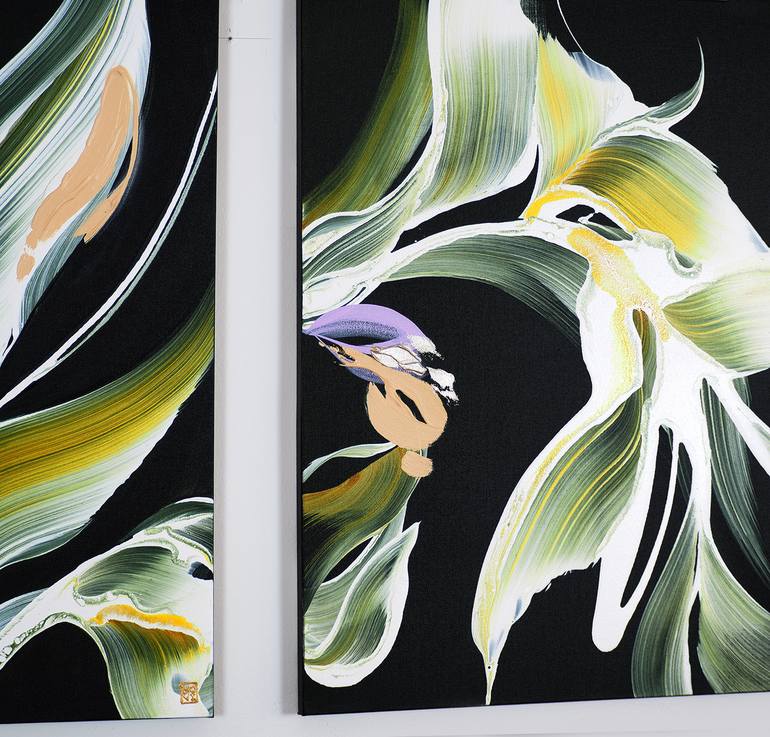 Original Abstract Expressionism Abstract Painting by Novi Lim