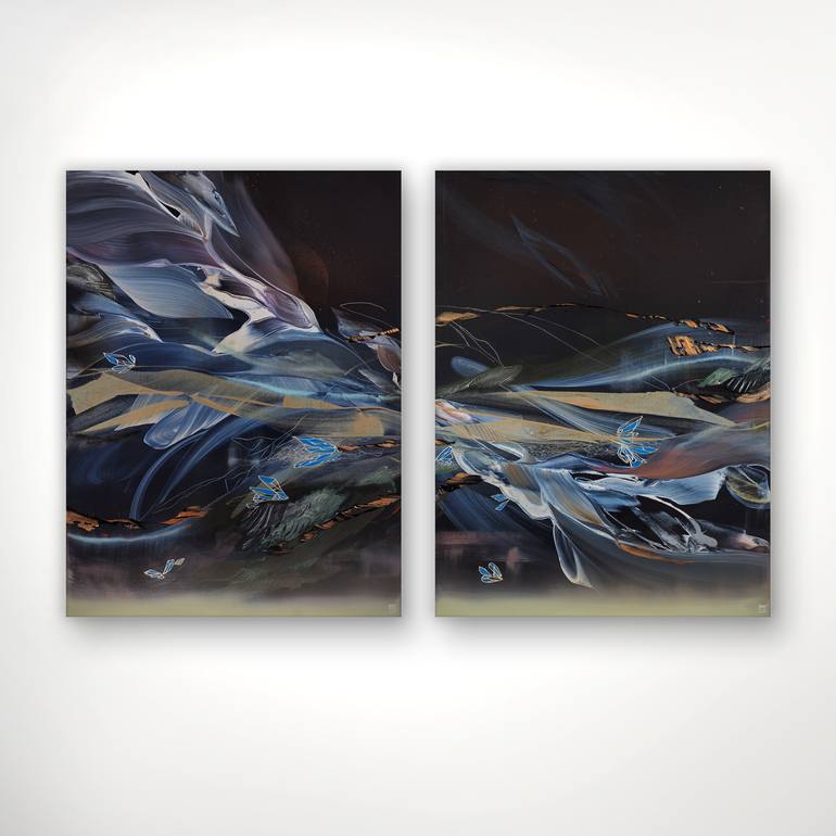 Original Abstract Expressionism Abstract Painting by Novi Lim