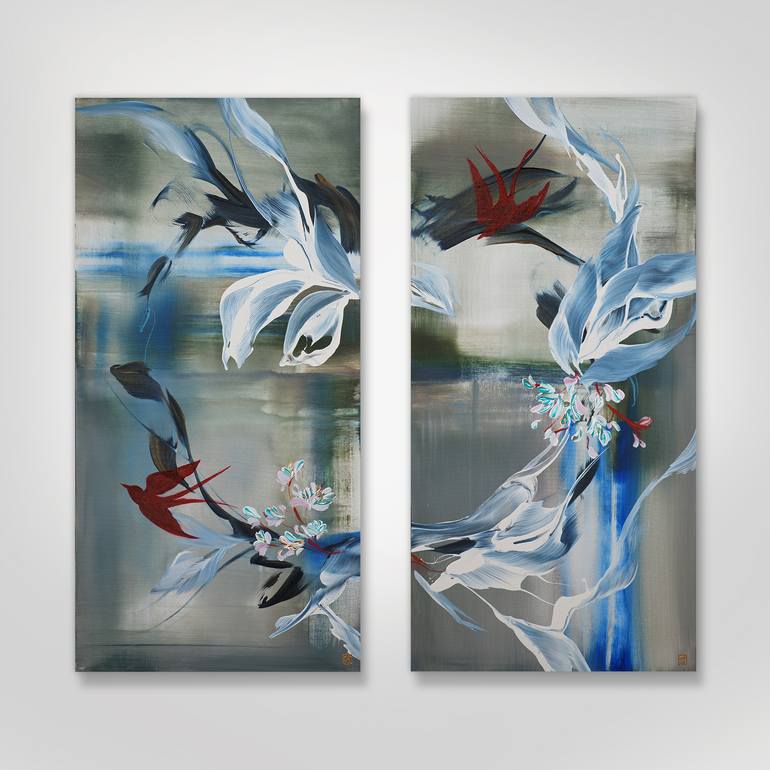 Original Abstract Expressionism Abstract Painting by Novi Lim