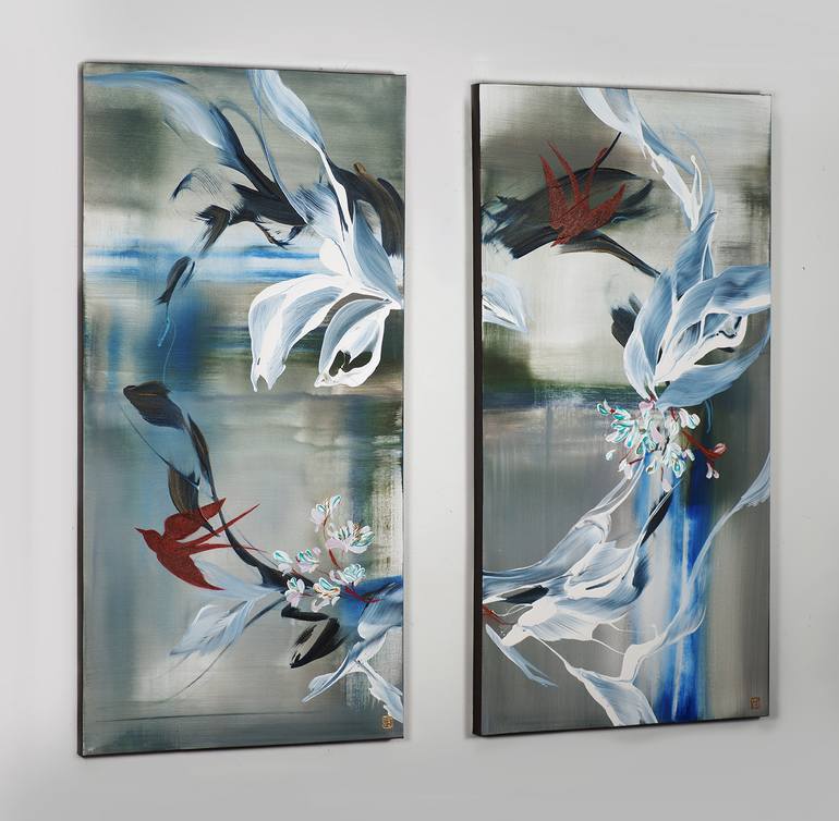 Original Abstract Expressionism Abstract Painting by Novi Lim