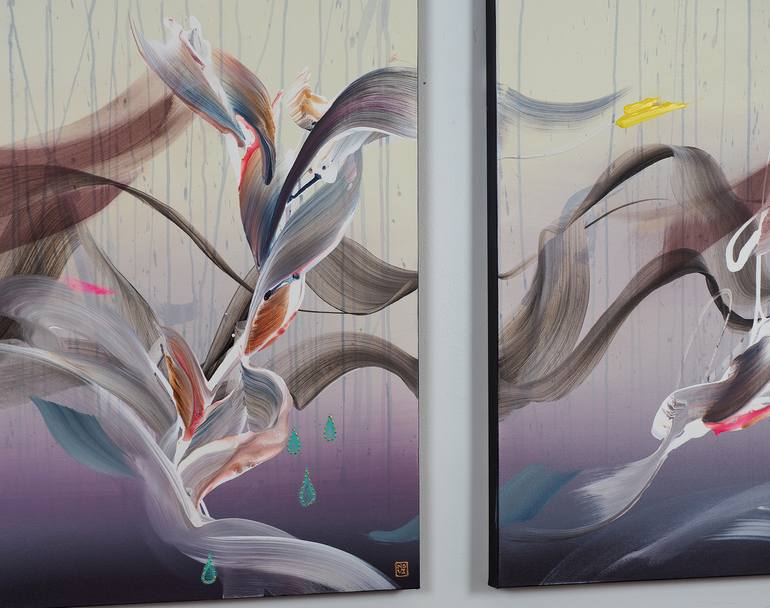 Original Abstract Expressionism Abstract Painting by Novi Lim