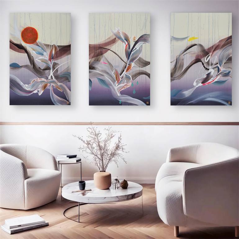 Original Abstract Expressionism Abstract Painting by Novi Lim