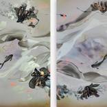 Stems of Water Diptych by Novi Lim