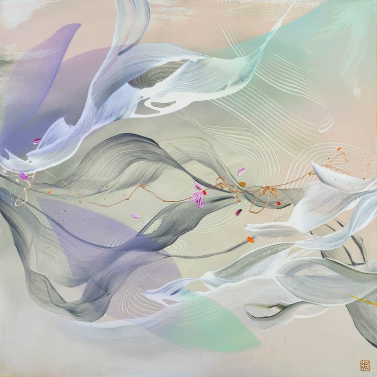 Original Abstract Expressionism Abstract Painting by Novi Lim