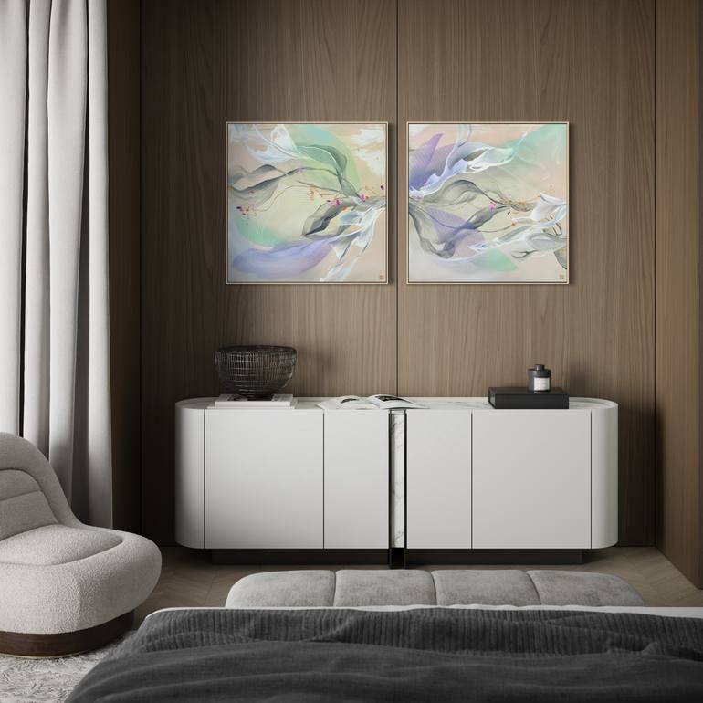 Original Abstract Expressionism Abstract Painting by Novi Lim