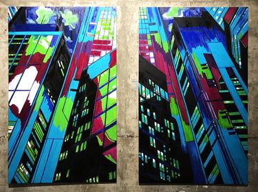 Original Abstract Architecture Paintings by Sheefali Asija