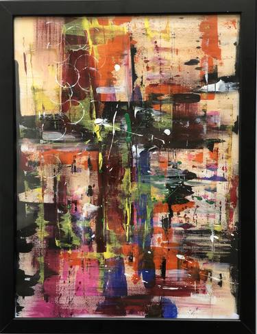 Original Art Deco Abstract Painting by Art Therapy