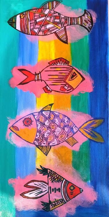 Print of Impressionism Fish Paintings by Volodimir Ryba