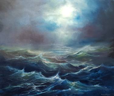 Print of Seascape Paintings by Rosario Falcao