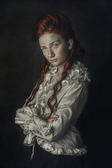 Zuzanna Photo like Painting Portrait redhair Girl Women Freckles- Limited Edition 1 of 10 thumb