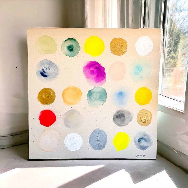 Original Pop Art Abstract Painting by Jen Ramos