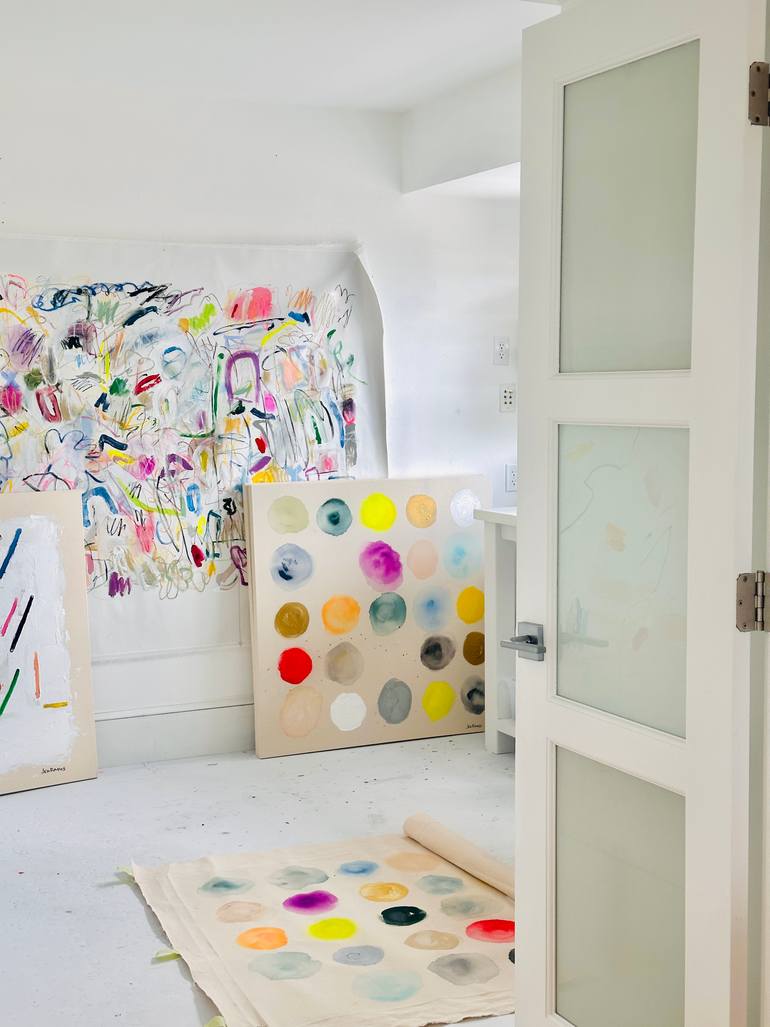 Original Modernism Abstract Painting by Jen Ramos