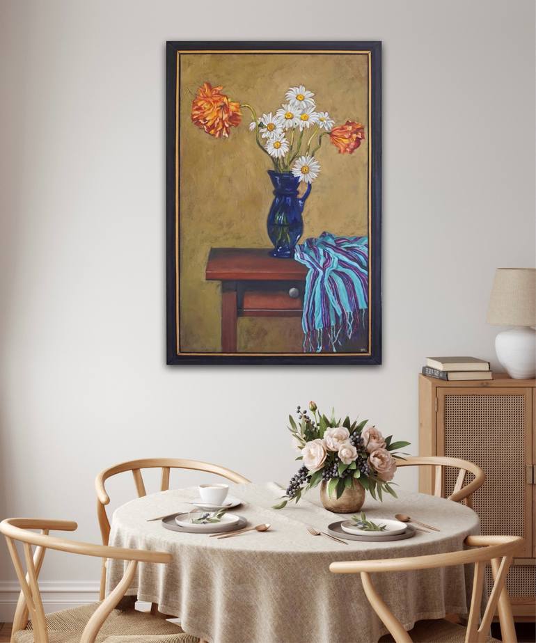 Original Realism Floral Painting by Eva Chen