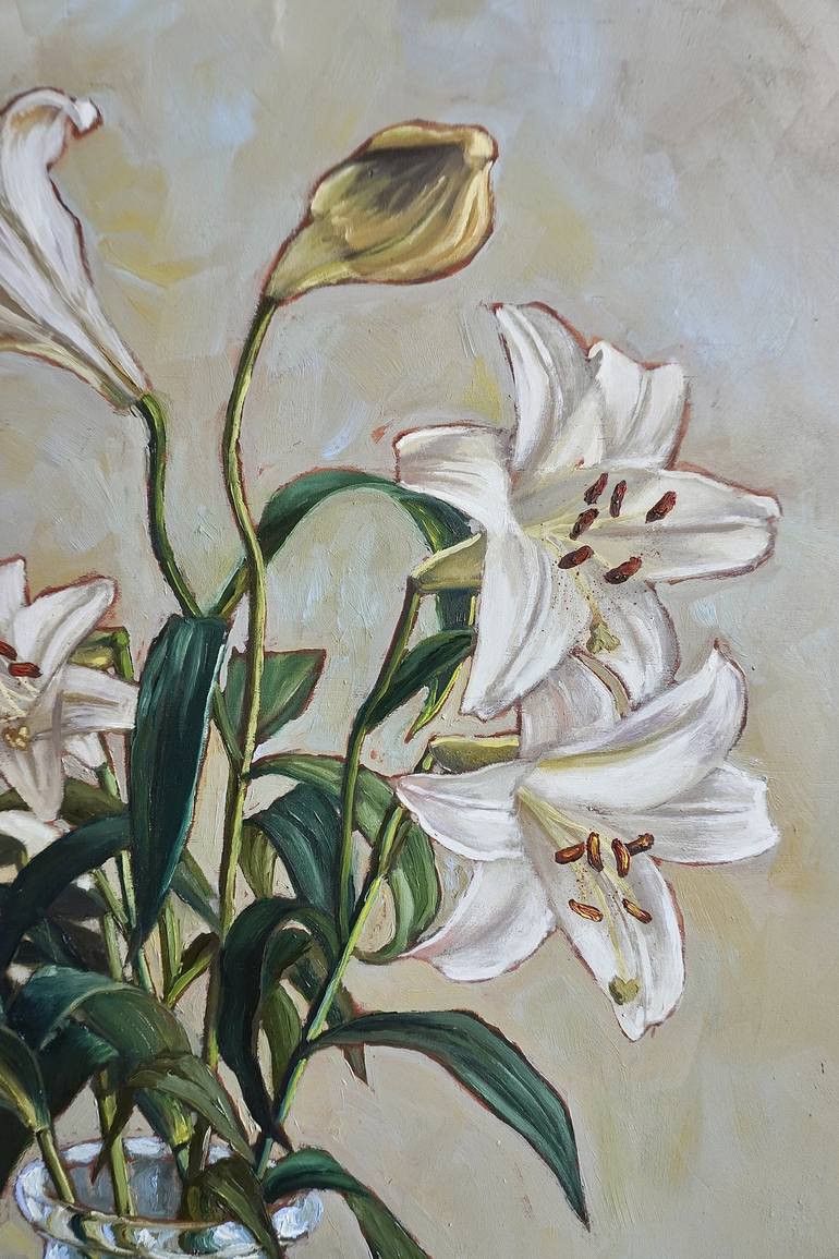 Original Photorealism Floral Painting by Eva Chen