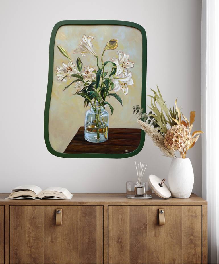 Original Photorealism Floral Painting by Eva Chen