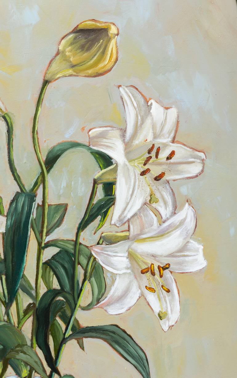 Original Photorealism Floral Painting by Eva Chen