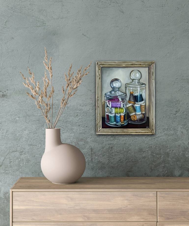 Original Art Deco Still Life Painting by Eva Chen