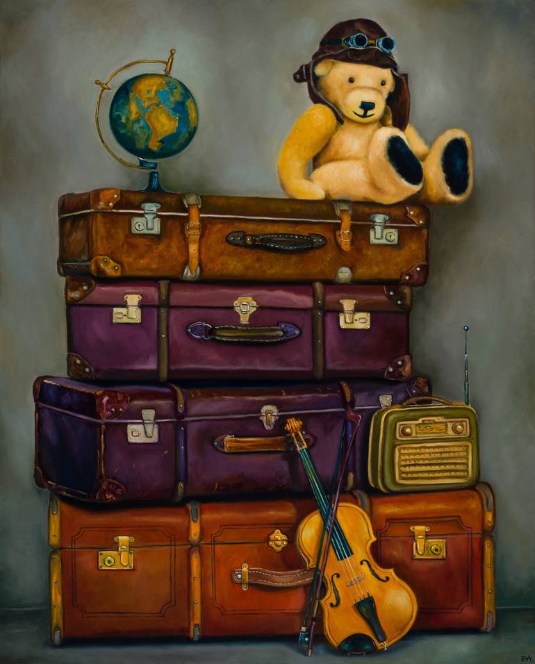 Artist Briefcase Old Artistic Suitcase Art Bag Travel