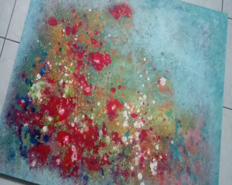 Original Impressionism Floral Painting by Marie Jans