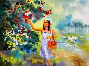 Original Fine Art Landscape Paintings by Subhajit Paul