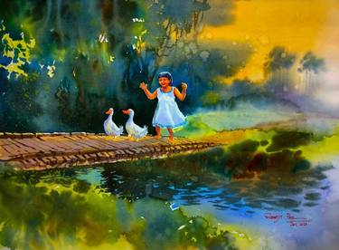 Original Landscape Paintings by Subhajit Paul