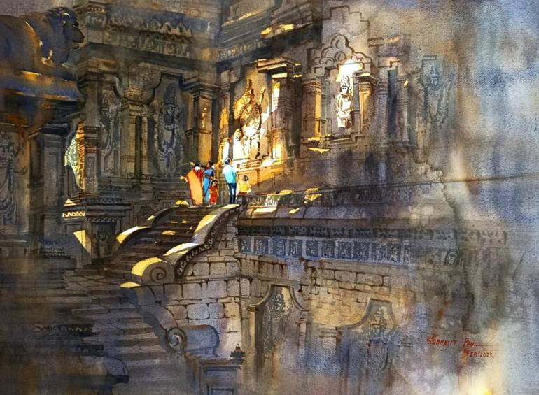 Original Architecture Painting by Subhajit Paul