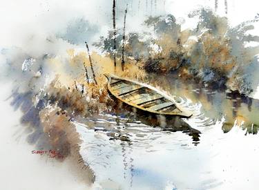 Original Boat Paintings by Subhajit Paul