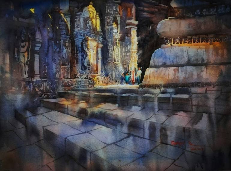 Original Architecture Painting by Subhajit Paul