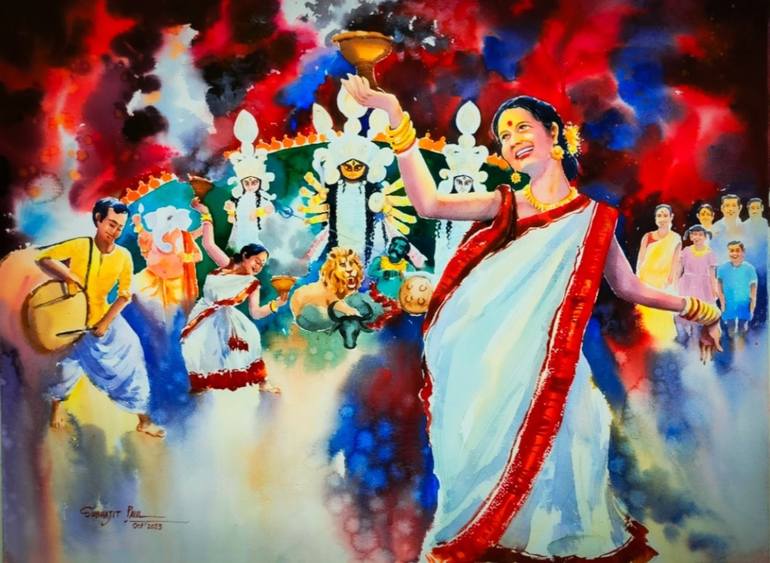 Original Popular culture Painting by Subhajit Paul