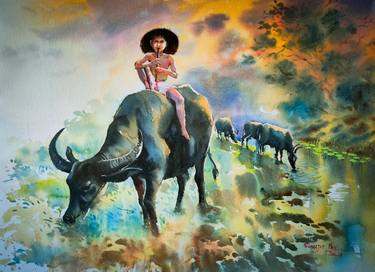 Original Landscape Paintings by Subhajit Paul