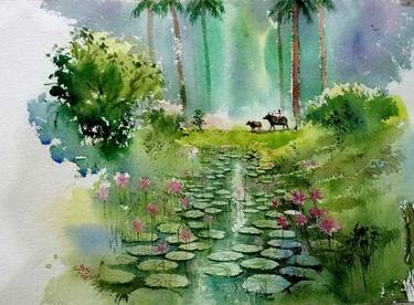 Print of Fine Art Landscape Paintings by Subhajit Paul