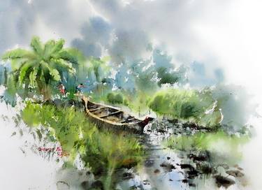 Original Fine Art Landscape Paintings by Subhajit Paul