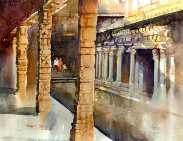 Original Impressionism Architecture Paintings by Subhajit Paul