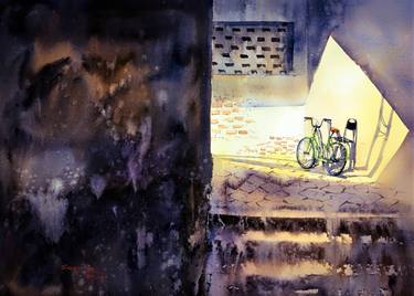 Original Bicycle Paintings by Subhajit Paul