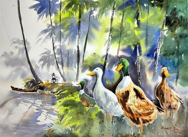 Original Fine Art Landscape Paintings by Subhajit Paul