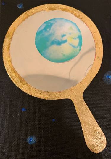 Original Conceptual Outer Space Mixed Media by John Boudreau