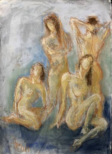 Original Nude Drawing by Hans Van Weerd