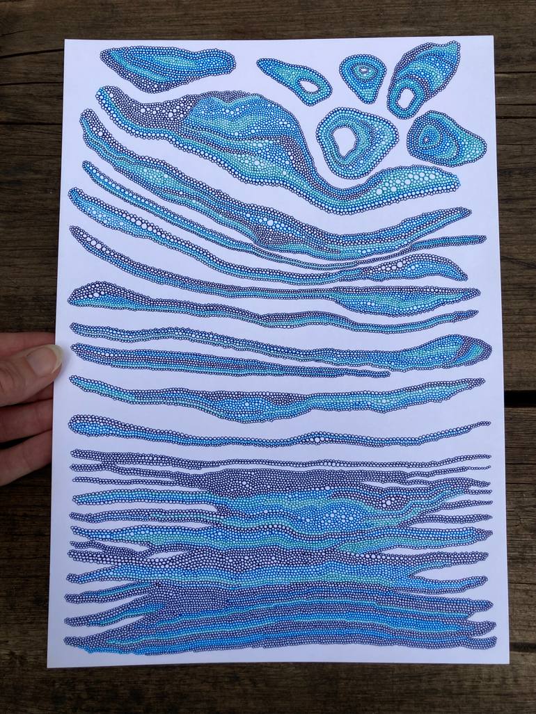 Original Abstract Nature Drawing by Amy Davidson