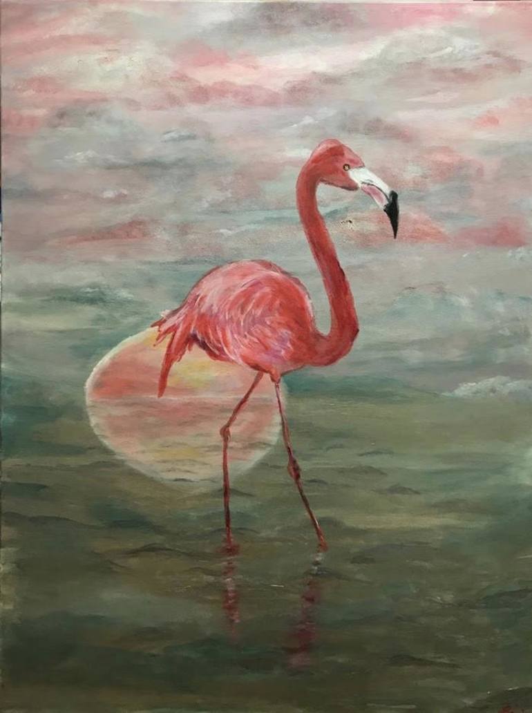 Flamingo Paradise Painting By Lani Matsil 