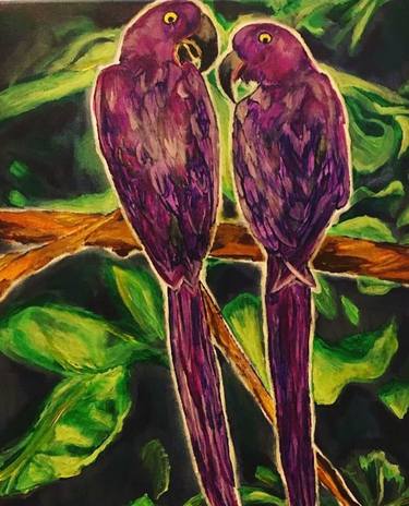 Purple Paradise (70 cm x 50 cm acrylic on canvas fine art painting) thumb