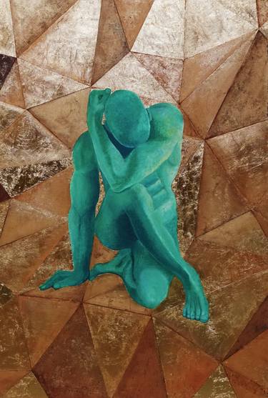 Original Figurative Patterns Paintings by Marianna Szekely
