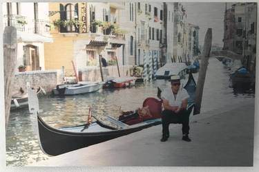 Gondolier Resting, Venice, Italy thumb