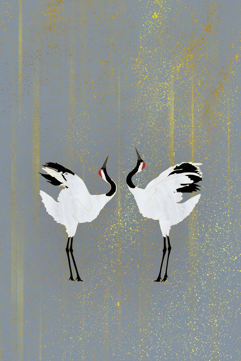 Mating Cranes - Print