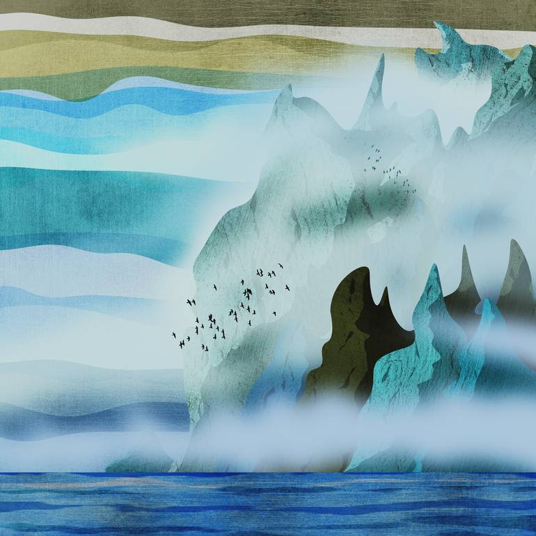 The blue cliffs - Print