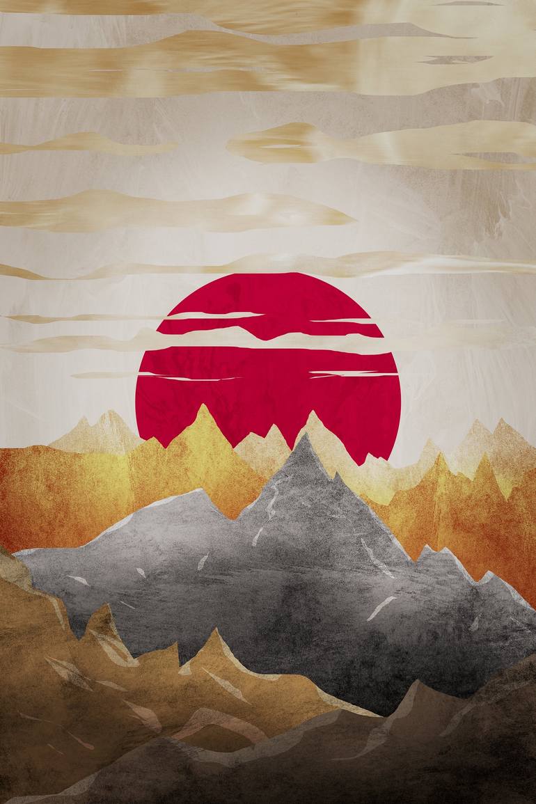The red sun - Print