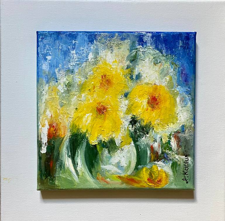 Original Contemporary Floral Painting by Irina Kaplun