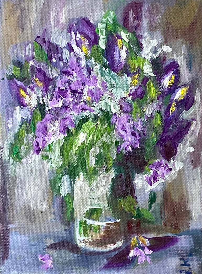 Original Contemporary Floral Painting by Irina Kaplun